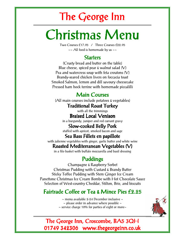 Christmas Menu 2013 1page The Inn